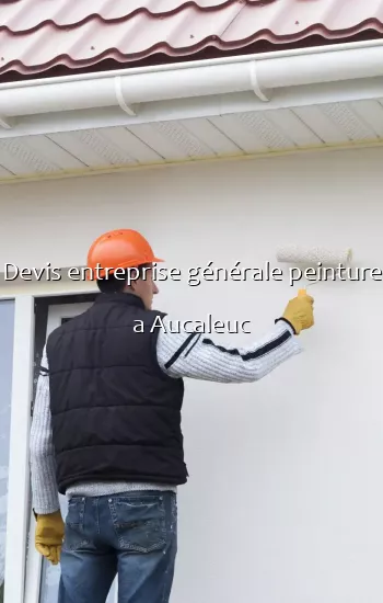 Devis entreprise générale peinture a Aucaleuc