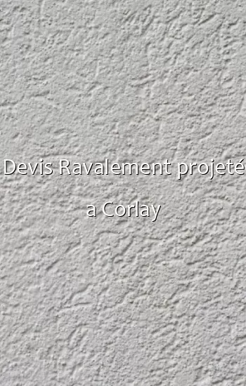 Devis Ravalement projeté a Corlay