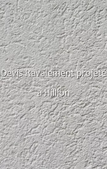 Devis Ravalement projeté a Hillion