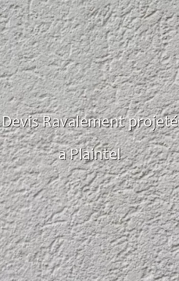 Devis Ravalement projeté a Plaintel