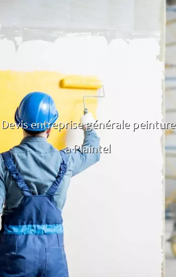 Devis entreprise générale peinture a Plaintel