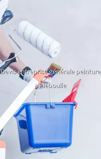 Devis entreprise générale peinture a Pleboulle