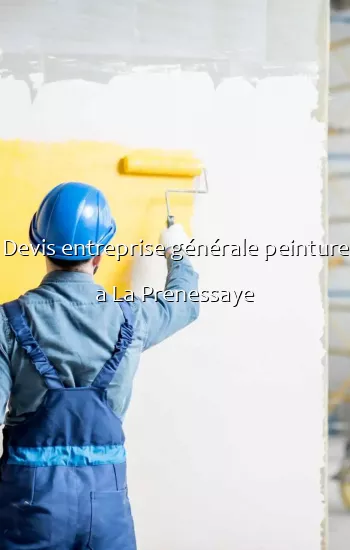 Devis entreprise générale peinture a La Prenessaye