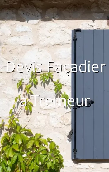 Devis Façadier a Tremeur